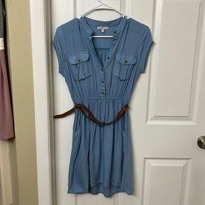 Charlotte Russe blue short sleeved sleeved dress